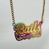 Personalized Name Necklace Heart Pendant for Girls - Acrylic Nameplate Necklace
