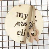 Wood Princess Hair Clips Holder DIY Jewelry Organizer