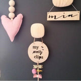 Wood Princess Hair Clips Holder DIY Jewelry Organizer
