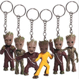 Baby Groot Action Figure Key Chain Home Ornament Model Tree Man Keychain