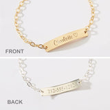 Baby Jewelry Charm Child ID Name Bracelets Stainless Steel Chain Nameplate