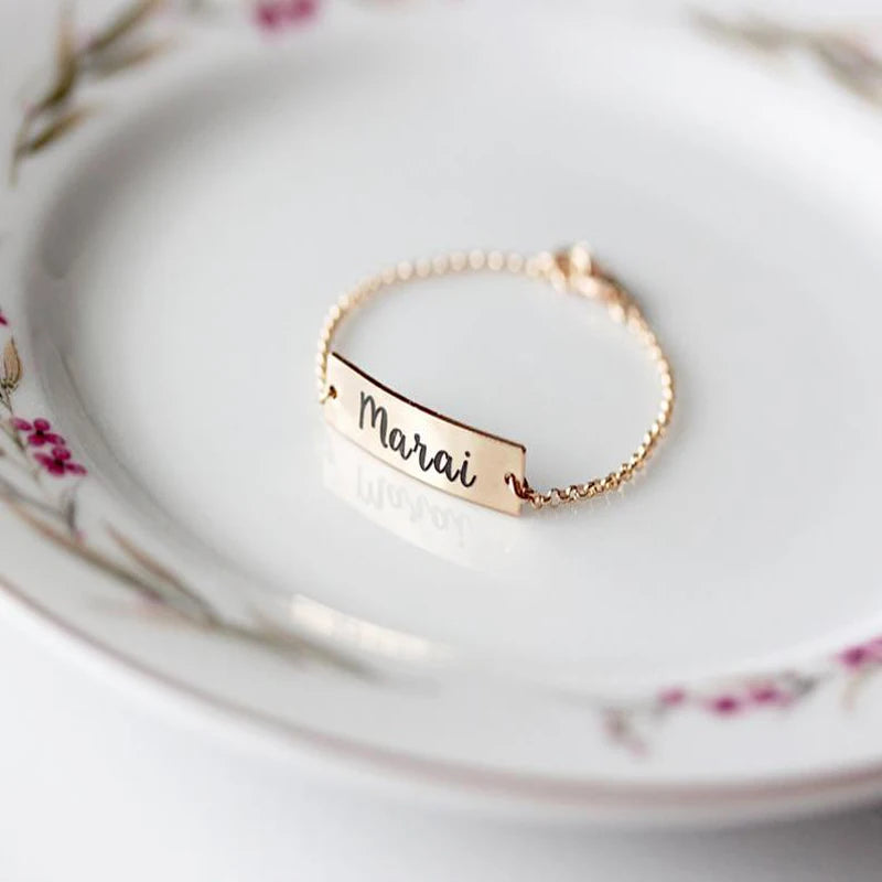 Stainless Steel Baby Name Bracelet