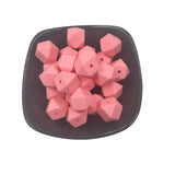 Baby Pink Hexagon Silicone Bead 14mm for DIY Crafts