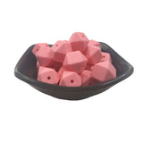 Baby Pink Hexagon Silicone Bead 14mm for DIY Crafts