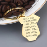 Personalized Baby Romper Keychain Engraved Gift for Mom Dad
