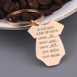 Personalized Baby Romper Keychain Engraved Gift for Mom Dad