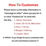Baby Stats Keychain Personalized Name Birth Weight For Newborn