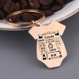 Siamese Baby Stats Personalized KeyChain Dad Mom Keepsake Jewelry