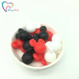 Baby Teething Beads 9 PCS Red Mix Carton Heads Of Silicone Mickey Beads