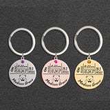 Baby keychain height weight date keychains stainless steel Keyring jewelry