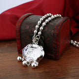 Sterling Silver Baby Safety Lock Necklace Red Rope
