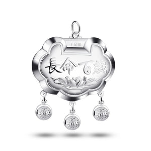 Sterling Silver Baby Safety Lock Necklace Red Rope