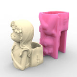 Backpack Girl Silicone Pot Mold for Succulents and Flowers