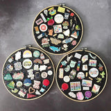 Glitter Board Pin Holder Pin Collection Display Embroidery Hoop