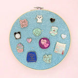 Glitter Board Pin Holder Pin Collection Display Embroidery Hoop