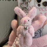 Plush Animal Pendant Keychain Backpack Charm Stuff Toy
