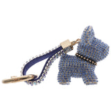 Christmas Puppy Keychain Rhinestone Keychains Bag Pendant Gift for Girls
