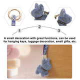 Christmas Puppy Keychain Rhinestone Keychains Bag Pendant Gift for Girls