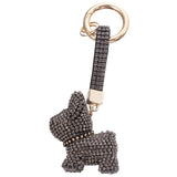 Christmas Puppy Keychain Rhinestone Keychains Bag Pendant Gift for Girls