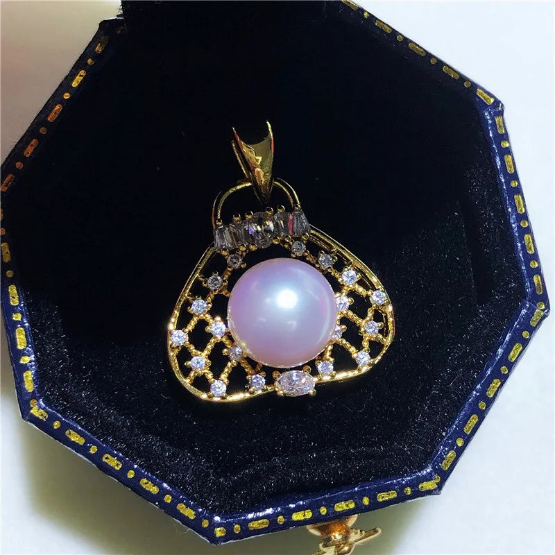 Bag Shape Pendant Base Mount Finding Settings Jewelry Parts for Pearls Corals