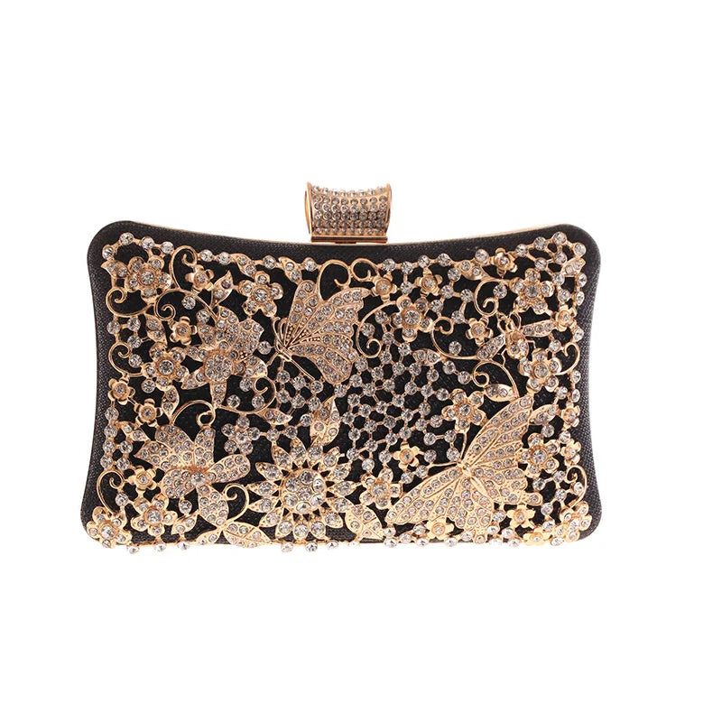 Butterfly Diamond Dinner Bag Handbag 6888-a