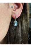 Baget Zircon Silver Earrings for Women