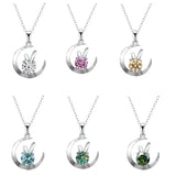1.0CT Moissanite Diamond Rabbit Pendant Necklace