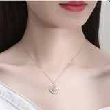 1.0CT Moissanite Diamond Rabbit Pendant Necklace