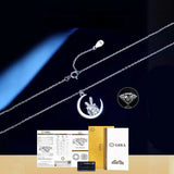 1.0CT Moissanite Diamond Rabbit Pendant Necklace