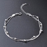 925 Sterling Silver Bracelet for Women Bohemia Fine Jewelry