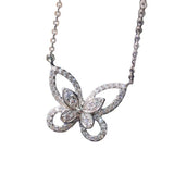 925 Silver Butterfly Pendant Necklace Gemstone Wedding Anniversary Jewelry