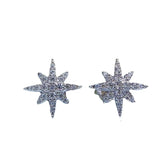925 Silver Star Stud Earrings Bridal Jewelry