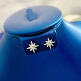 925 Silver Star Stud Earrings Bridal Jewelry