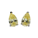 925 Silver Stud Earrings Vintage Water Drop Gemstone Wedding Anniversary