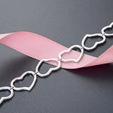 Hollow Heart Bracelet Sterling Silver 925 Jewelry Anniversary Girl