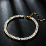 Baguette CZ Sparkling Tennis Anklets for Women