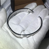 Baguette cut Diamond Bangle 925 Sterling Silver Party Engagement Bracelet
