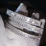 Baguette cut Diamond Bangle 925 Sterling Silver Party Engagement Bracelet