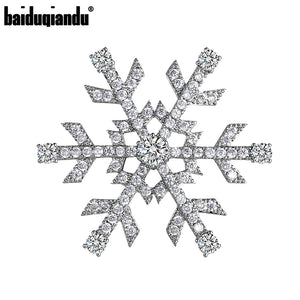 Snowflake Brooch Pins for Women Dress Coat Jewelry