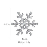 Snowflake Brooch Pins for Women Dress Coat Jewelry