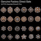 Baiduqiandu Crystal Flower Brooches for Wedding