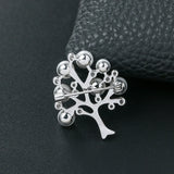 Baiduqiandu Cubic Zircon and Simulated Pearls Tree Brooch Pin