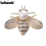 Baiduqiandu Plated Bee Brooch With Pearl High Insect Brooches Pins