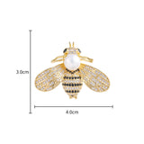 Baiduqiandu Plated Bee Brooch With Pearl High Insect Brooches Pins
