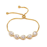 Baiduqiandu Heart CZ Adjustable Bracelet for Women