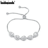 Baiduqiandu Heart CZ Adjustable Bracelet for Women