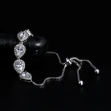 Baiduqiandu Heart CZ Adjustable Bracelet for Women
