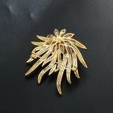 Baiduqiandu Women Men Brooches Pins CZ Cubic Zircon Flower Brooch
