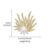Baiduqiandu Women Men Brooches Pins CZ Cubic Zircon Flower Brooch