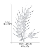 Baiduqiandu CZ Wheat Brooches Beauty Flower Pins